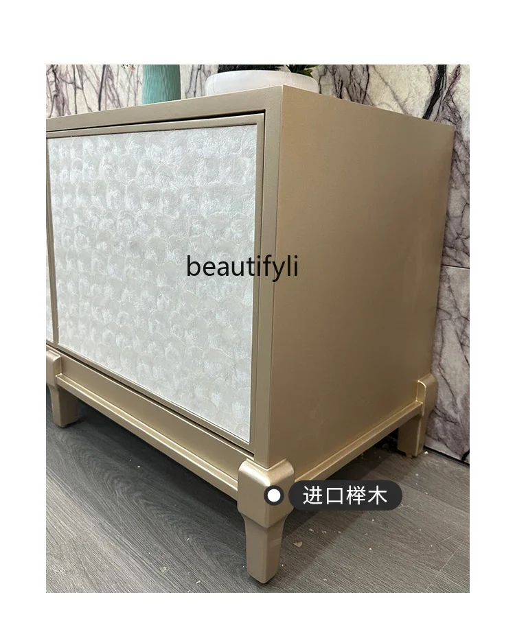 ss K178 Mobile TV di lusso leggero francese moderno piccolo appartamento semplice mobile da soggiorno superficie a conchiglia armadio in legno massello America