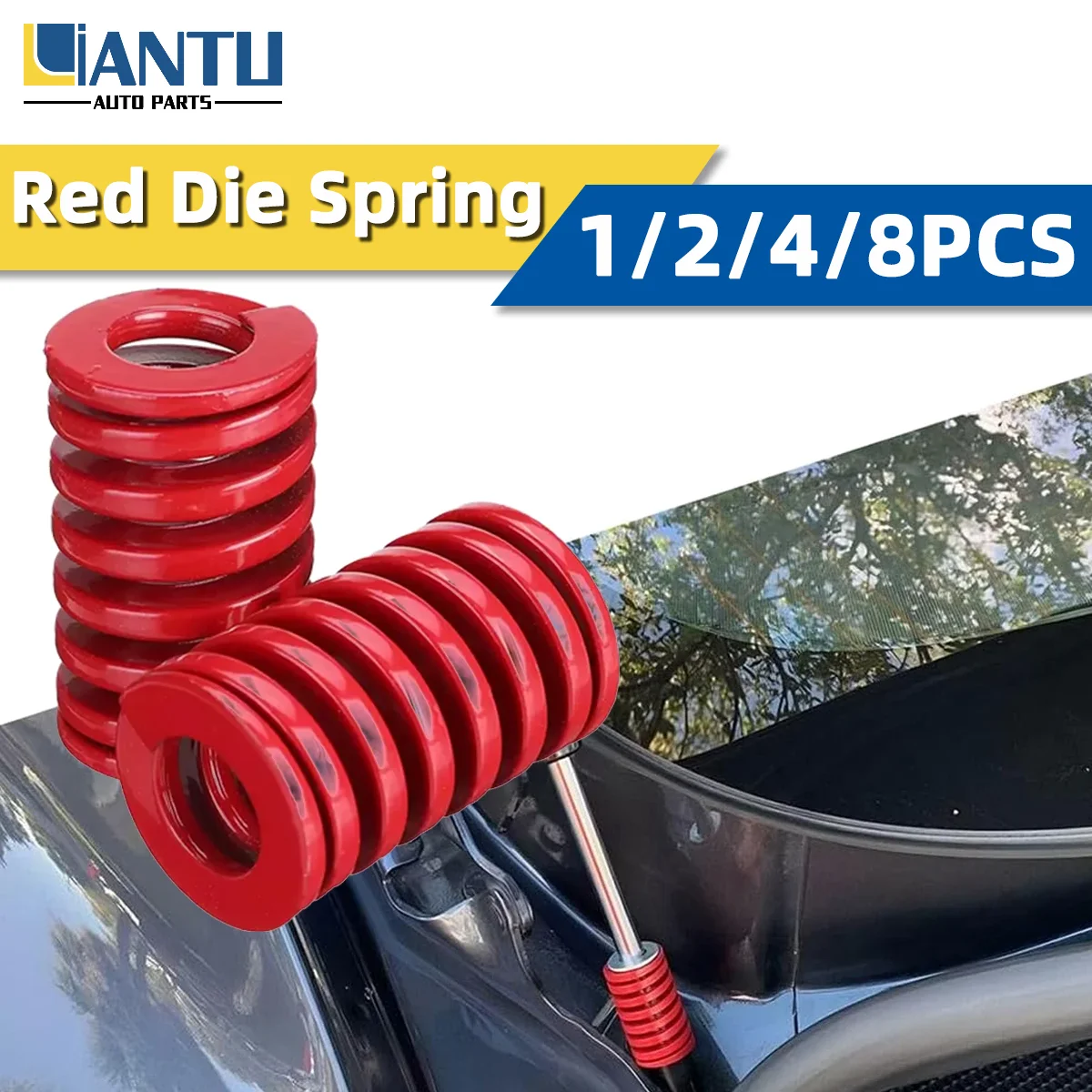 1/2/4/8PCS Red Mold Spring Seat 25mm Hydraulic Lifting Rod Spring Red Spring Support Rod Spring Rear Door Support Lifting Tool