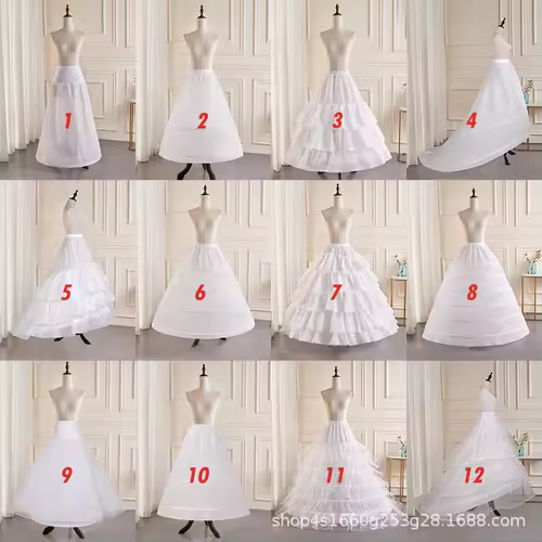 6 Hoops Wedding Petticoat Crinoline Slip Bridal Underskirt Puffy High Quality In Stock Customized - Image 2