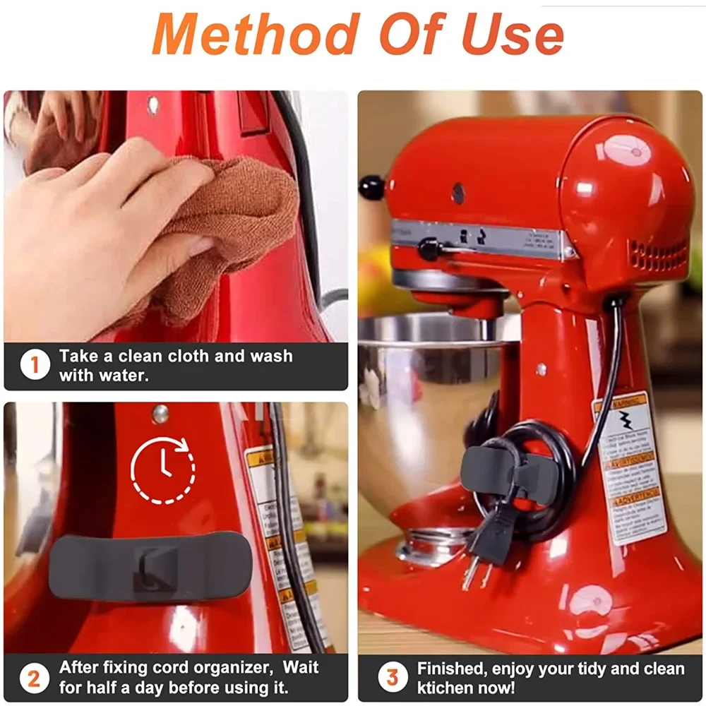 Cord Organizer Cable Management Clip Cable Storage Holder Keeper Wrapper Winder For Air Fryer Coffee Machine Kitchen Appliances