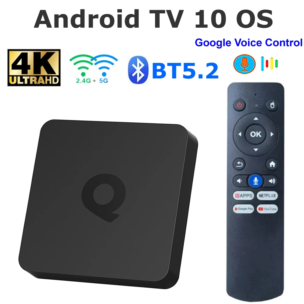 

ATV Smart TV Box Q1 Allwinner H313 2GB 16GB 8GB Android TV 10 Google Voice Control Dual Wifi BT5.2 4K AndroidTV 10 Media Player