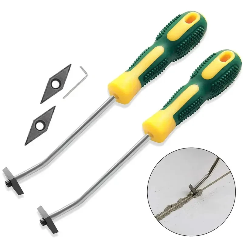 Removedor de rejunte de azulejo cerâmico substituível, aço de tungstênio, limpador de lacunas, broca para piso, parede, costura, cimento, ferramenta manual de limpeza