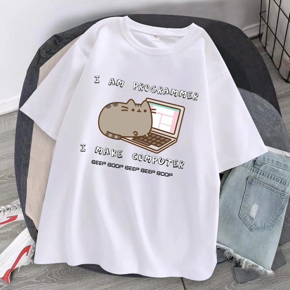 I Am Programmer I Make Computer Printed T-Shirts Vintage Casual All-math Tops Women Casual Short Sleeve Streetwear T Shirt