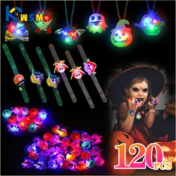 120PCS Halloween LED Lights Watch LED Flash Bracelet Halloween Flash Toys Halloween Party Favour Supplies Halloween Decoration