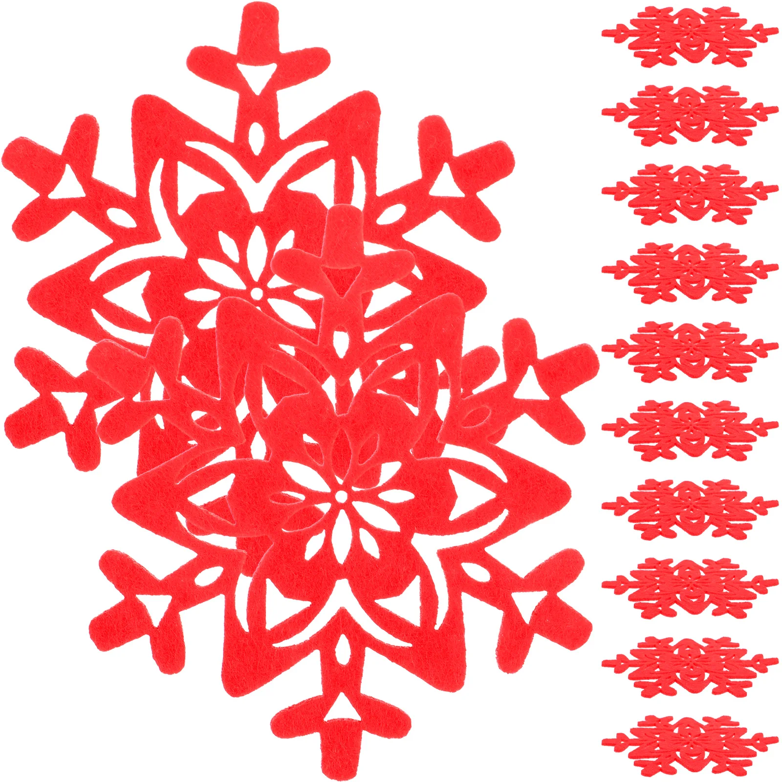 

16 pcs Christmas Felt Coaster Round Cup Mat Non-Slip Heat Insulation Waterproof Table Protector Holiday Gift Home Decor Coaster