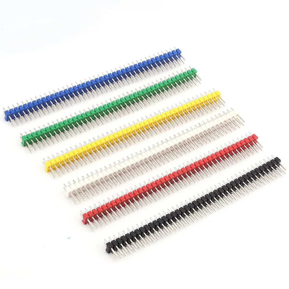 10PCS 1X40Pin 2X40Pin Breakable Pin Header 2.54mm Single Double Row Male Header Connector PCB Pin Strip for Arduino