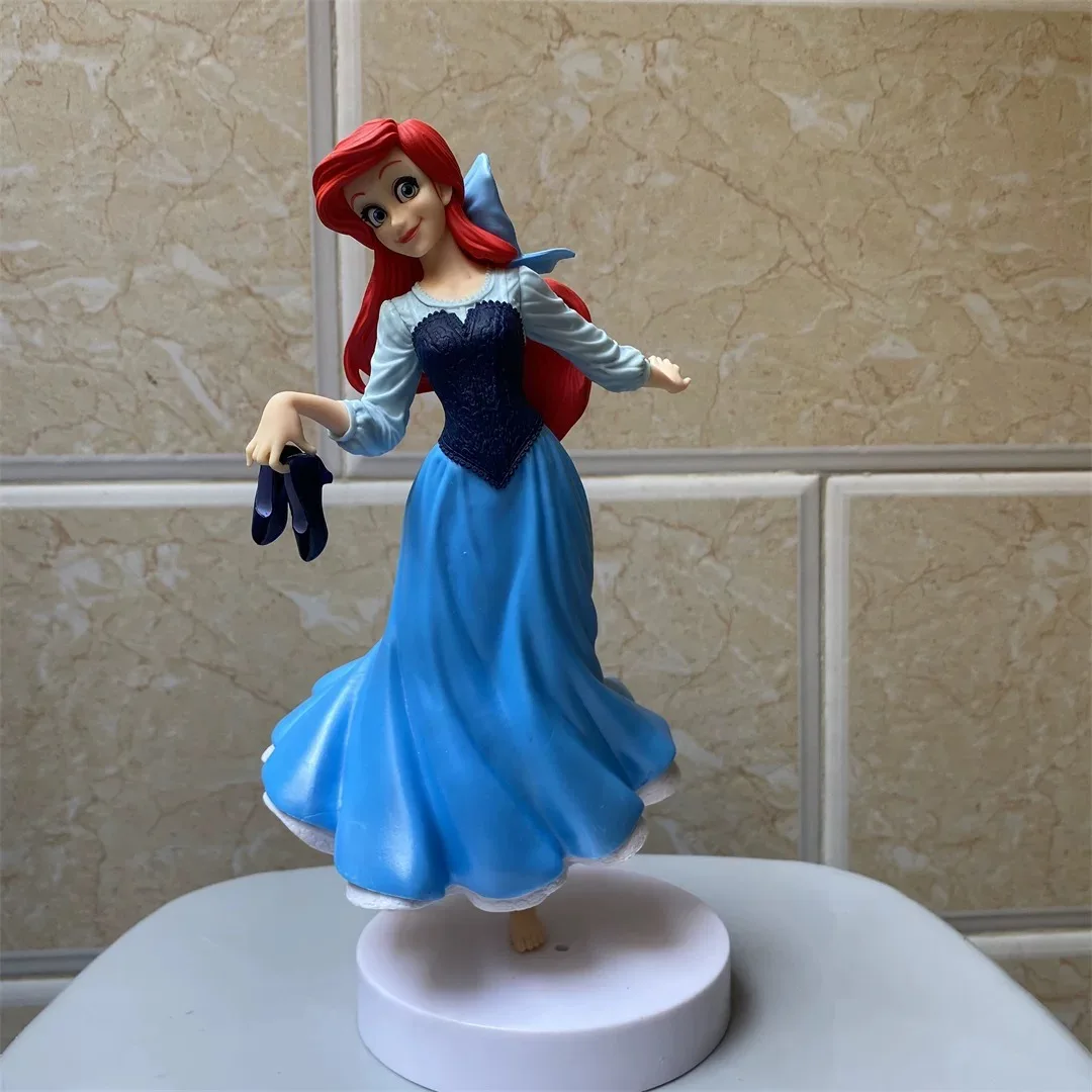 Disney Disney Princess Sparkling Dress Ariel Pvc Anime Figurine Model Doll Toys Collect Toys Gift Desktop Ornament Decoration