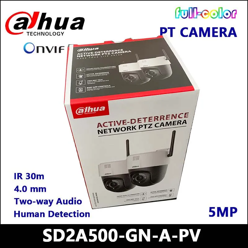 New Dahua 5MP Camera SD2A500-GN-A-PV (NO WIFI)  IR30m White Light Full-color Network PT Camera Two-way Audio PoE