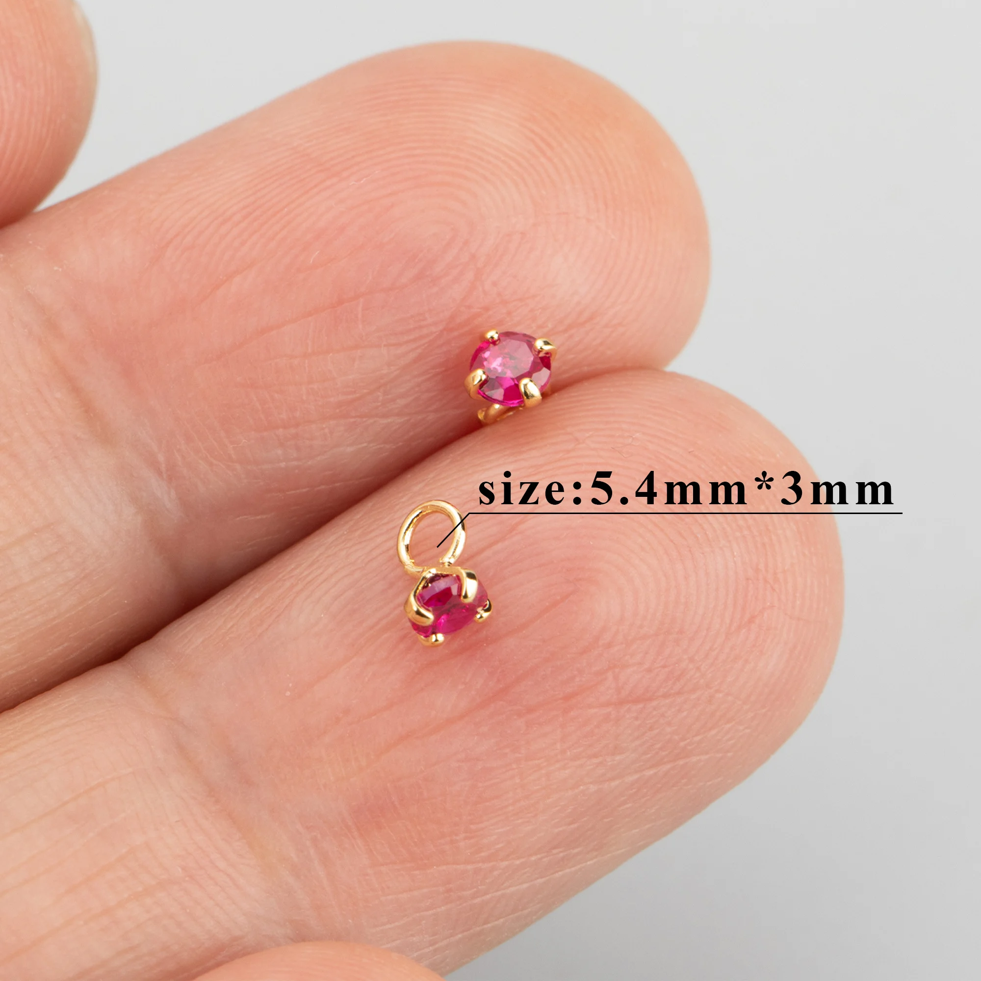 GUFEATHER,20pcs/lot,MH91,jewelry accessories,18k gold rhodium plated,copper,zircons,charms,hand made,jewelry making,diy pendants - view 2
