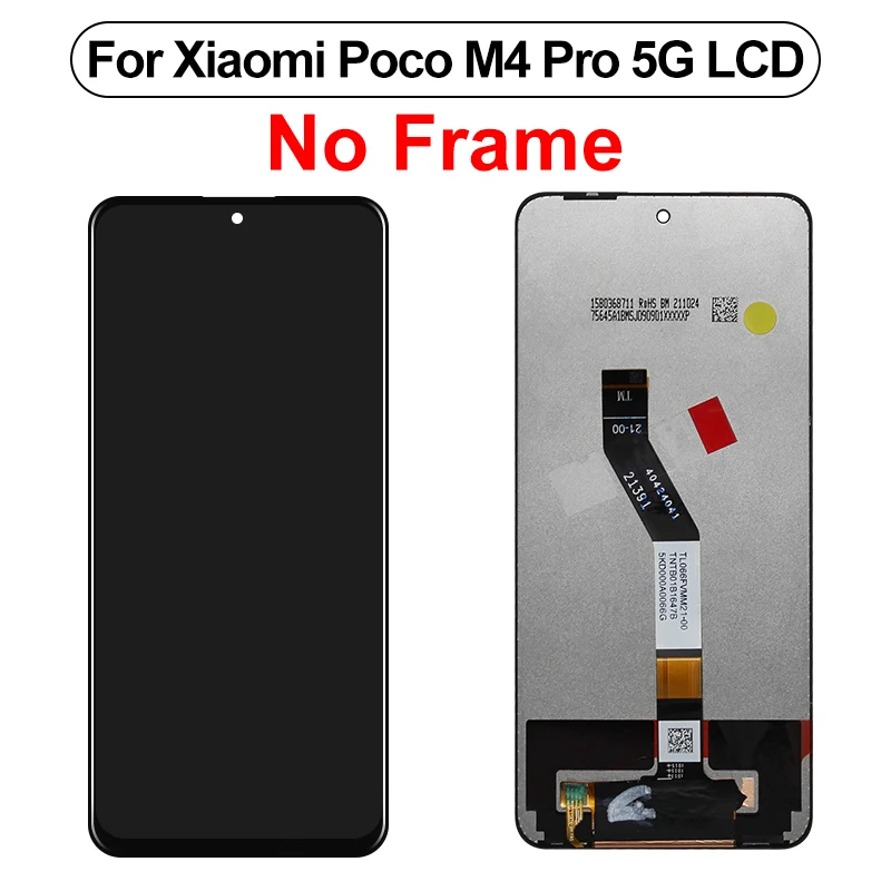 AMOLED For Xiaomi Poco M4 Pro LCD Display MZB0B5VIN Touch Screen Digitizer Assembly For Poco M4 Pro 5G 21091116AG Display Parts