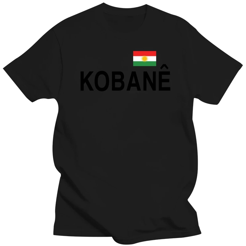 Kobane T-Shirt - White - Print Kobani   Kurdistan Flag - S to 3XL - Kobani