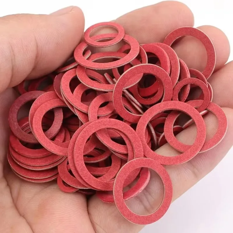 Car Oil Pan Drain Gasket Kit Drainage Bolt Pad Aluminum Oil Drain Plug Gasket Replaceable Washer Seal Set M6 M8 M10 M12 M14 M16