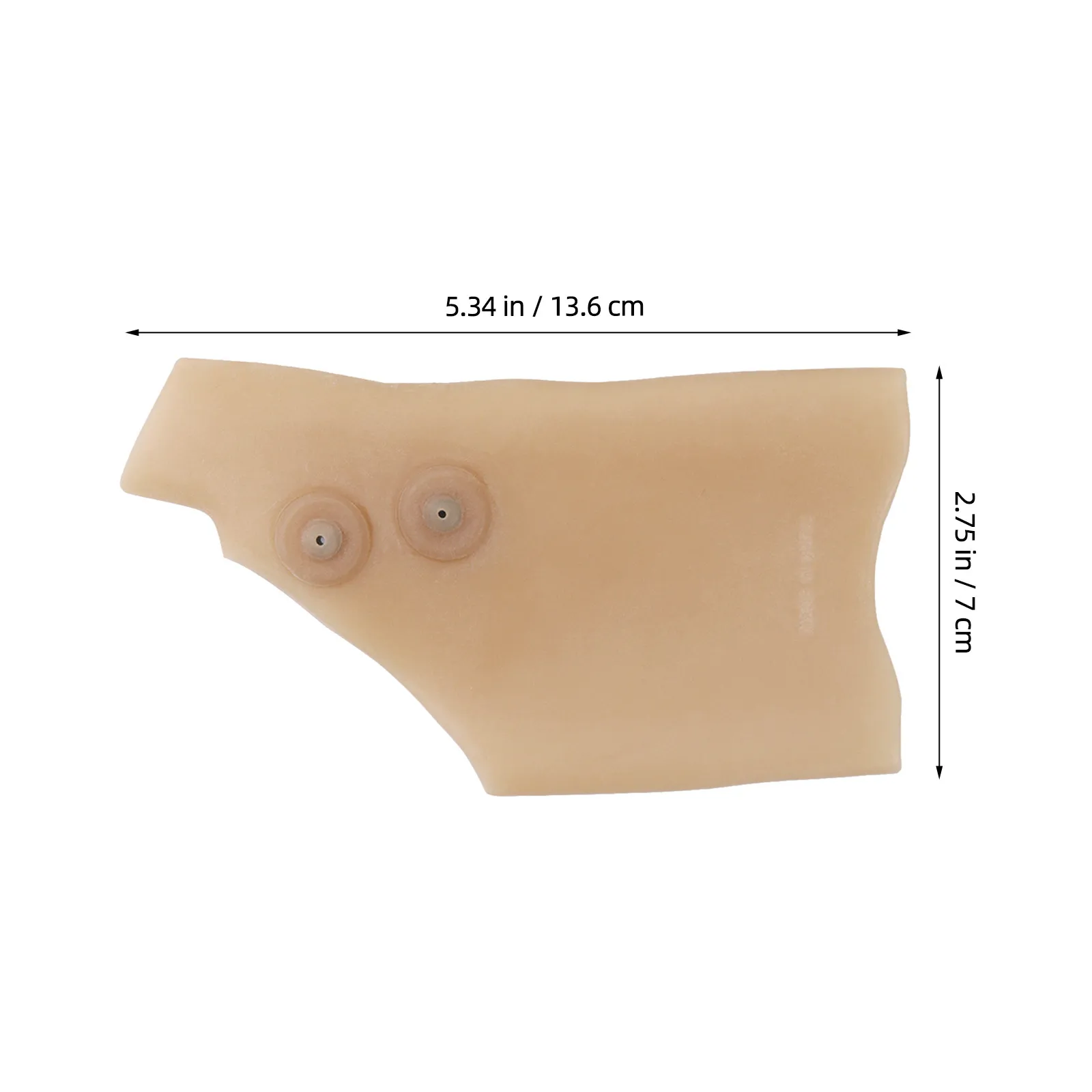 Silicone Wrist Brace 13 6x7cm Beige Magnetic Therapy Hand Support Gloves for Arthritis Carpal Tunnel Syndrome Pain Relief One - view 2