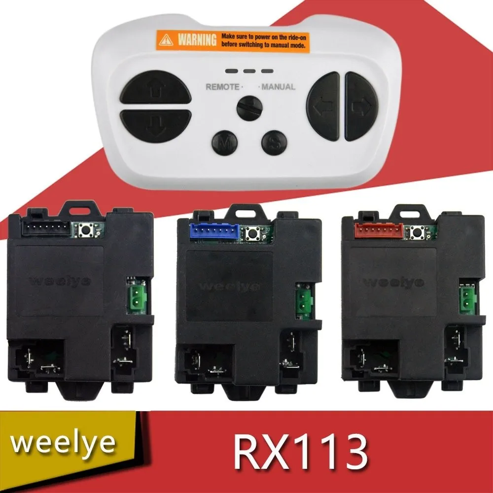 New RX113-A-12V RC Receiver Plastic 12V 6V TX28 Remote Controller White Black Electric Car RC for Children's Vehicle