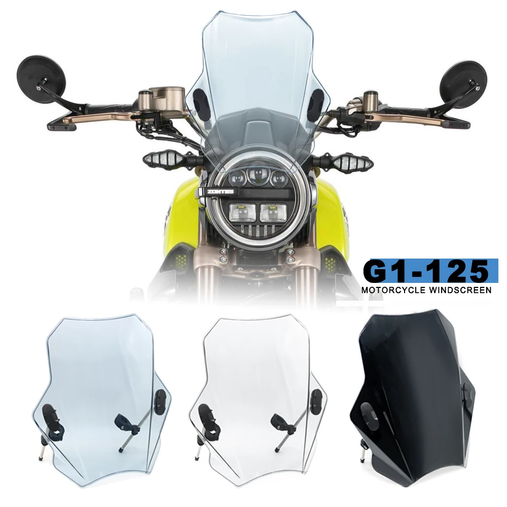 For Zontes G1-125 G1-155 G1X-125 G155 SR 2021 2022 Universal Motorcycle Windscreen Windshield Covers  Deflector