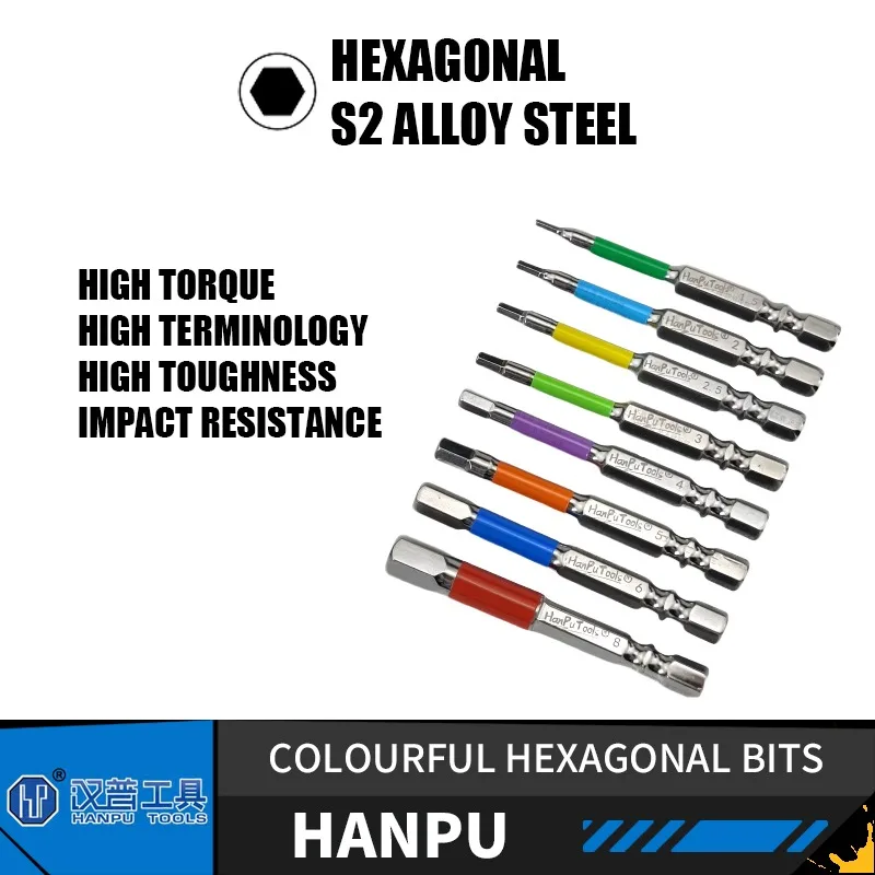 

HANPU Colourful Hexagonal Bits Set Car Repair Furniture Installation for Driver Drill
