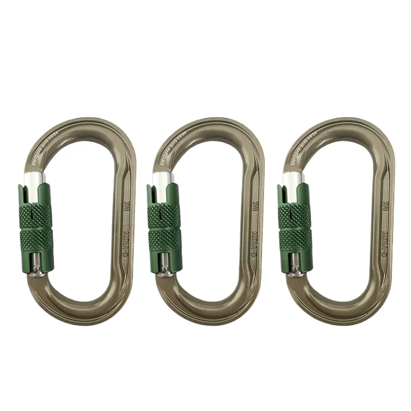 

C282TH Hard Anodized Aluminum Alloy O-Type Auto-Locking Main Carabiner for High Corrosion Resistance Rope Rescue