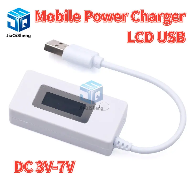 LCD USB Detector Voltmeter Ammeter Mobile Power Charger Capacity Tester Meter Voltage Current Charging Monitor 3V-7V DC 3-7V