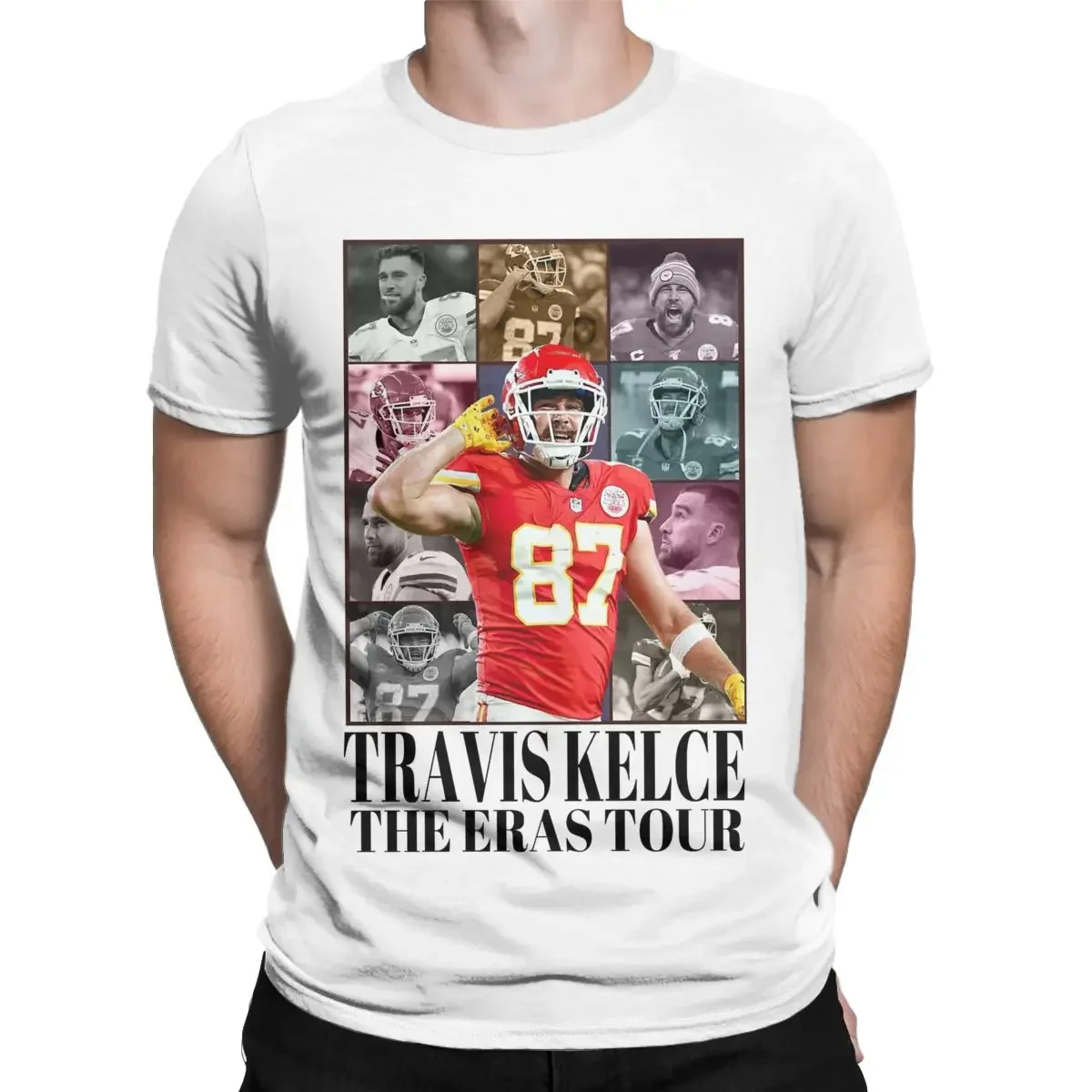 Travis Kelce The Eras Tour Shirt Vintage Travis Kelce T Shirts for Men 100% Cotton T-Shirts Classic Tees Short Sleeve Clothing