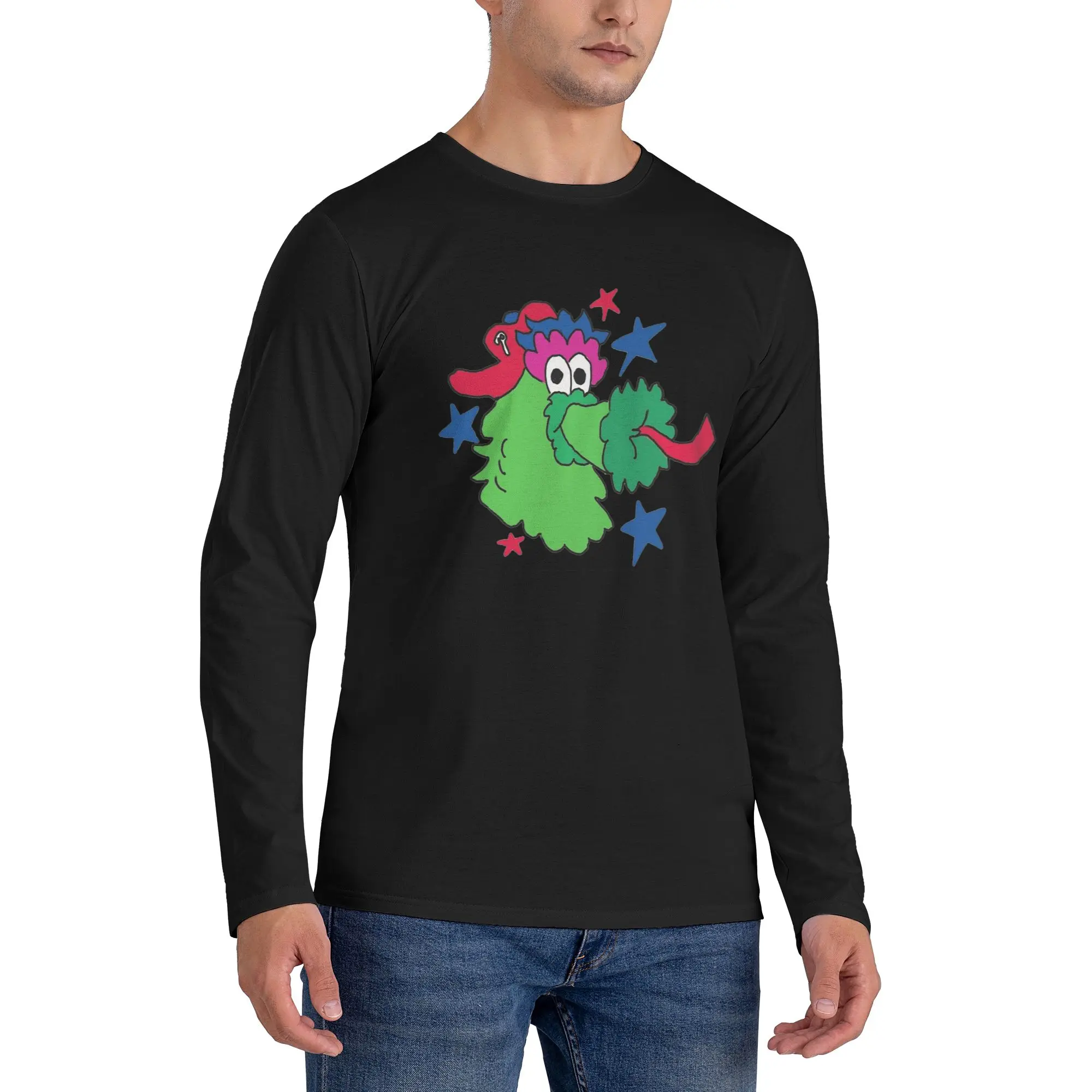 

Phanatic Men's Long Sleeved T-shirt Casual Round Neck T shirts Spring and Autumn Men tops