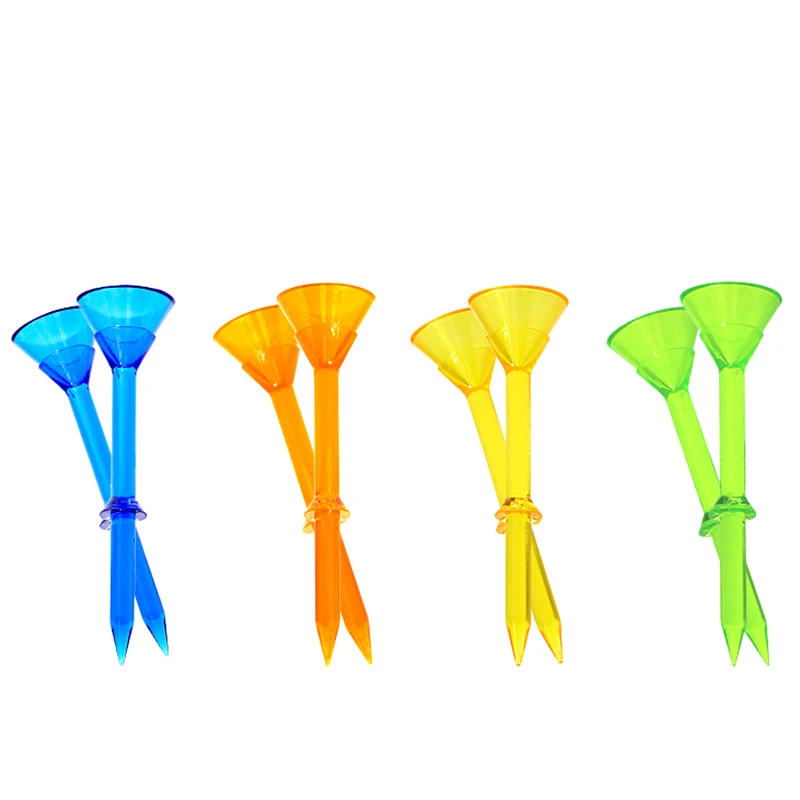 Big Cup Plastic Golf Tees PC Material Is Super Durable 3-1/4" Golf Tees Stability Tees Reduced Friction Side Spin