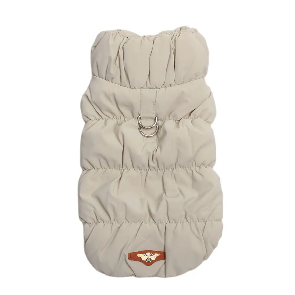 Giacca calda per cani e gatti con Design a doppia fibbia gilet per animali domestici vestito con cappuccio abbigliamento invernale vestito 8 colori