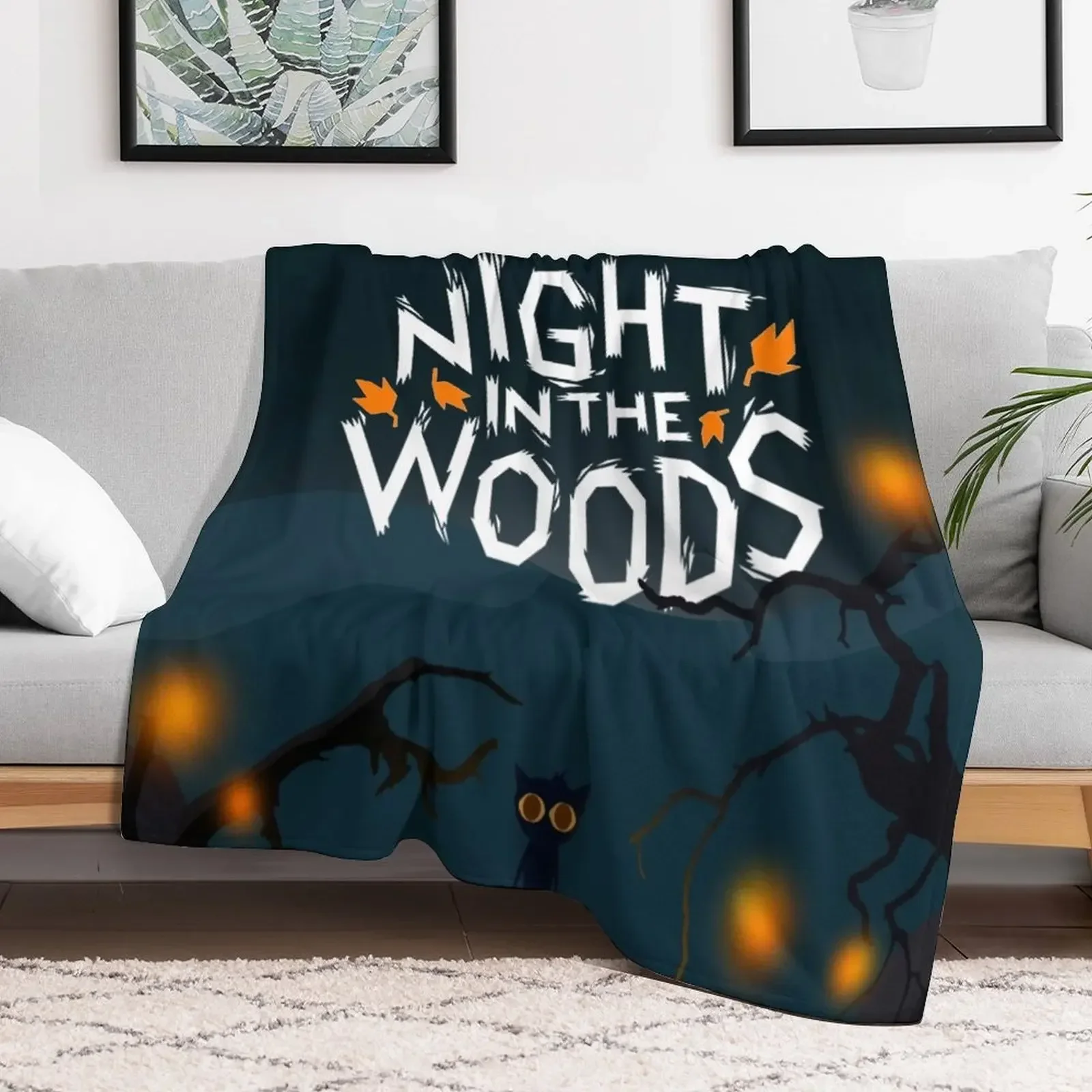 

Night in the woods Throw Blanket Furrys heavy to sleep for winter Softest Blankets