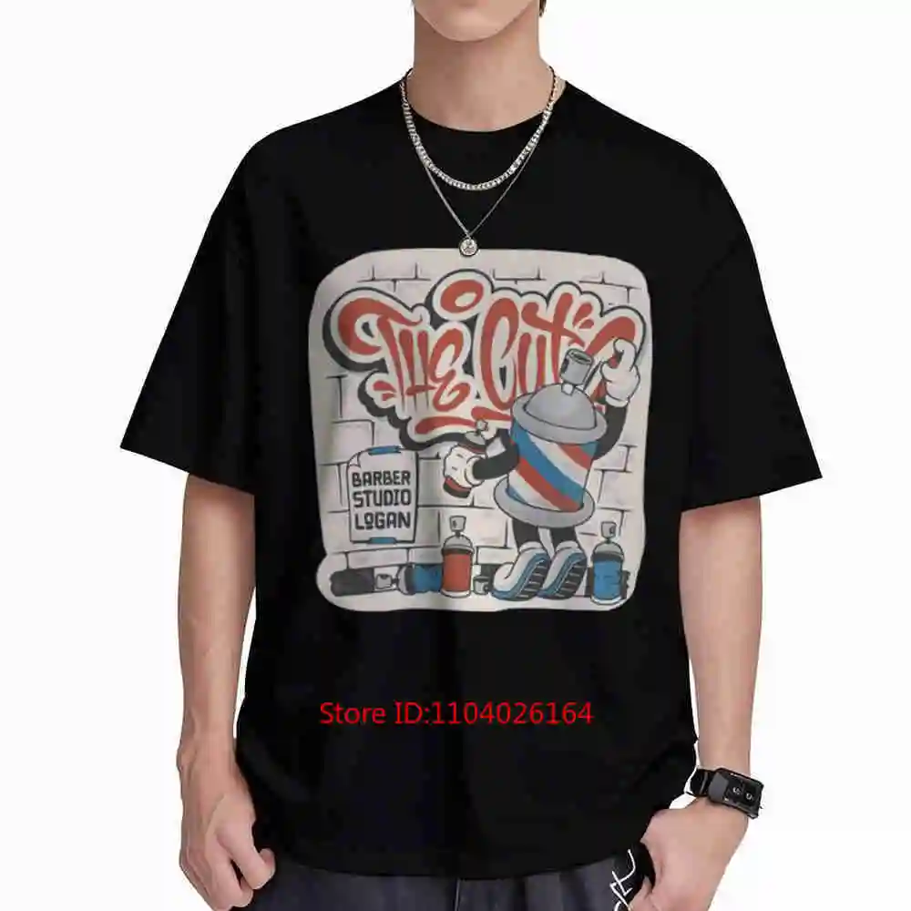 Barber Shop Vintage Pole Clipper Scissors Comb Short Sleeve Tee 100% Cotton T-Shirt