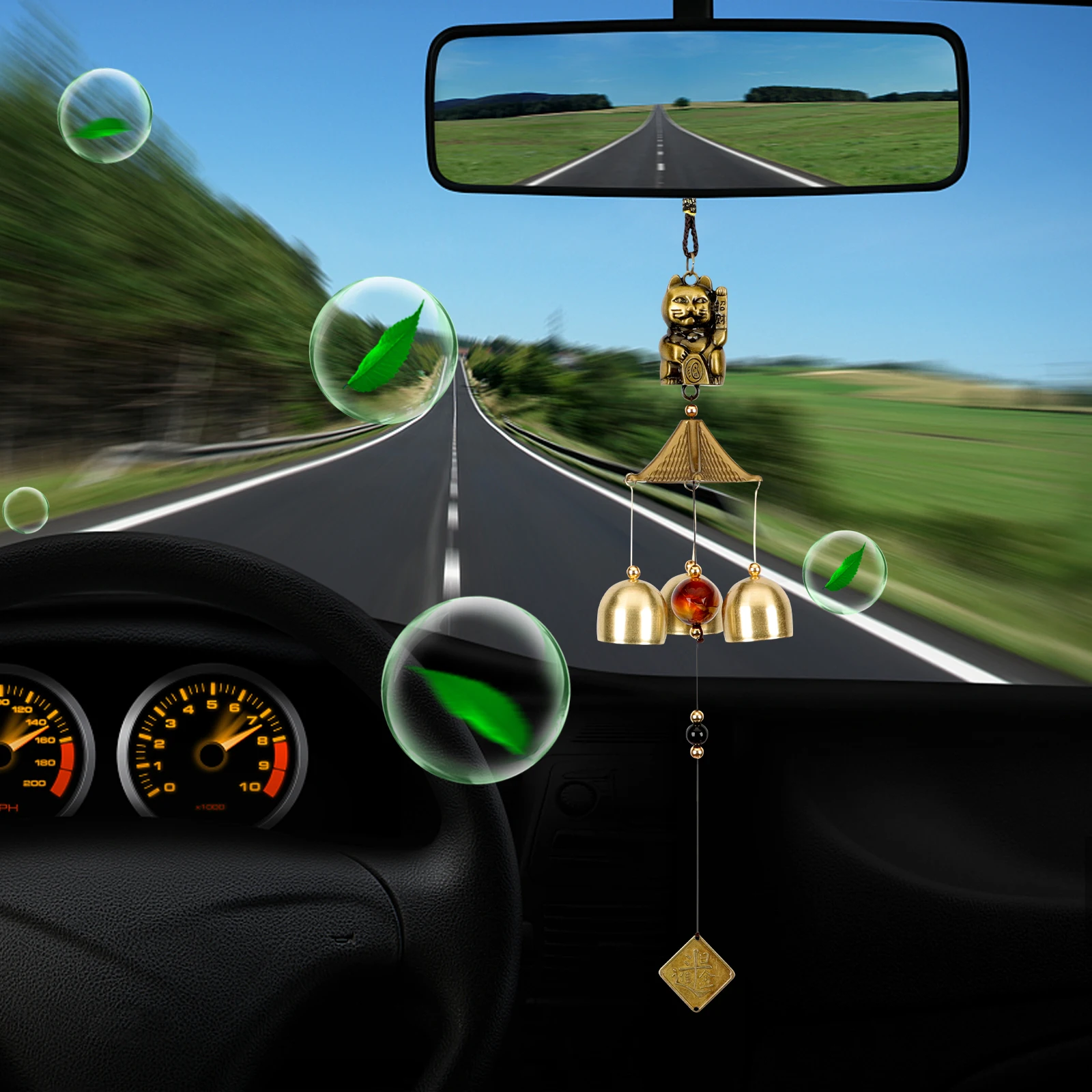 

Cute Cat Design Chime Copper Alloy Vintage Hanging Decorative Metal Outdoor Yard Decoration Durable Non-Rust Premium