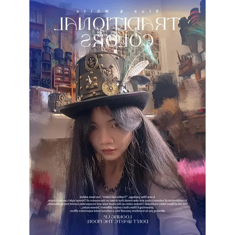 

Новая винтажная шляпа в стиле стим-панк в готическом стиле - черная имитация трехрога в старом колониальном стиле, для праздничной вечеринки, косплея, реквизита на Хэллоуин