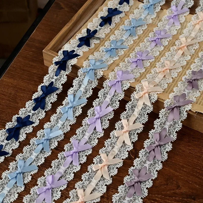 3.5m Wide, New Encrypted Bow Quality Lace, Silk Ribbon, Applique, Handmade Lolita Clothing, Handmade Decorative Accessories