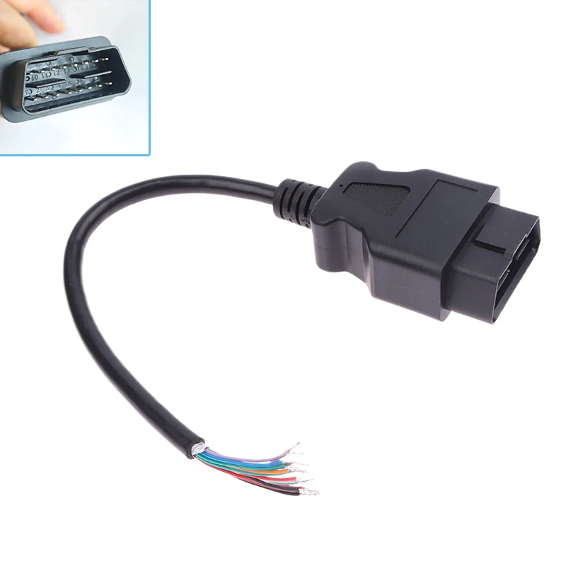 For ELM327 Extension Adapter OBD2 16Pin Male Plug Connector OBD Cable OBDII EOBD ODB2 16 Pin OBD 2 Adaptor Opening Cable