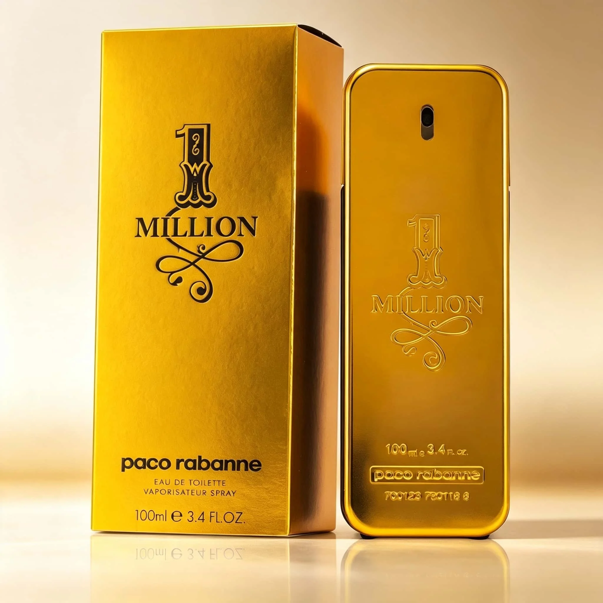 Paco Rabanne 1 Million Men Perfume EDT 100ml Long Lasting Warm Woody Scent Luxury Golden Bottle Male Cologne Spray Gift Packaging view 2