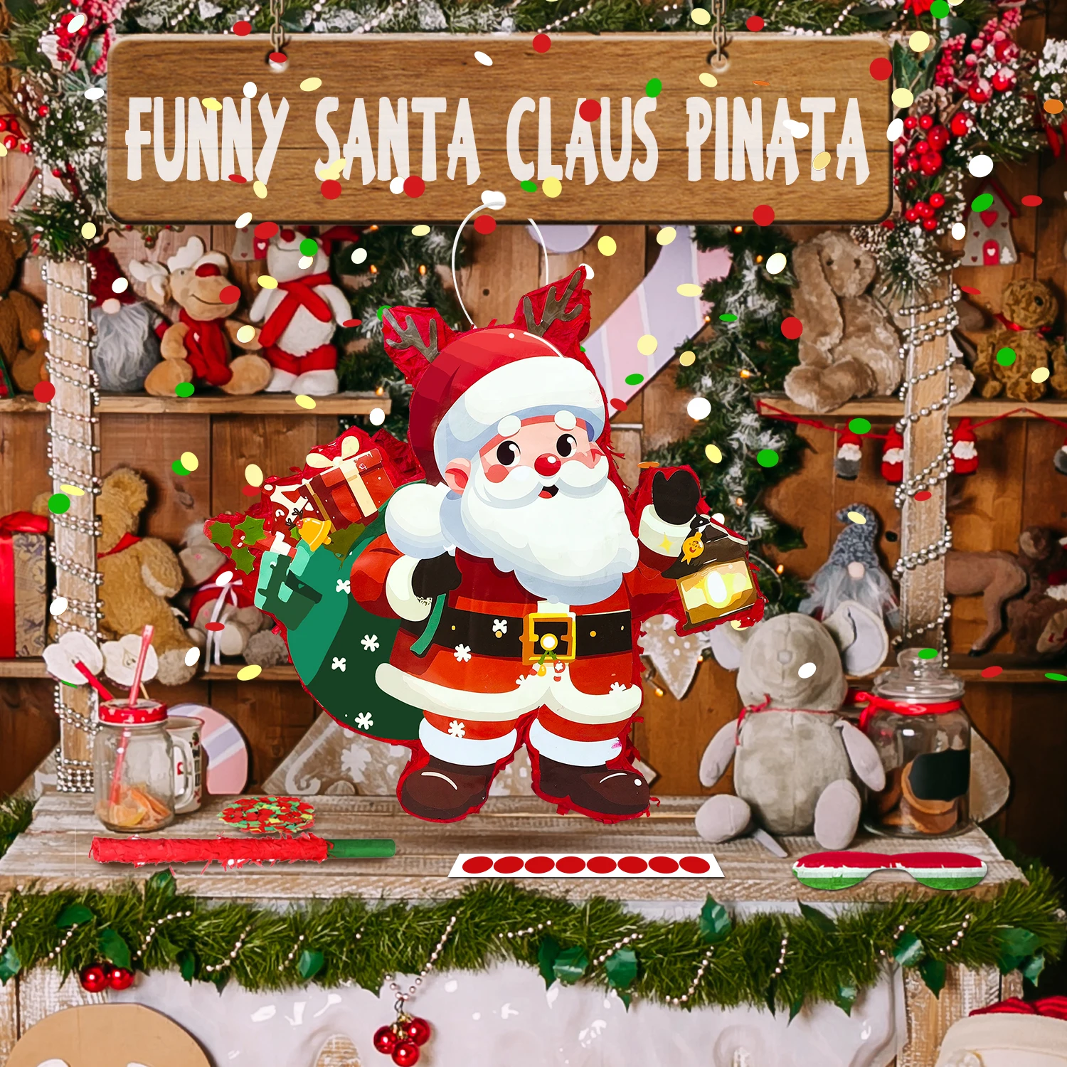 4 stuks Kerstman Piñata Bundel - Party Games At Christmas recensie en prijs
