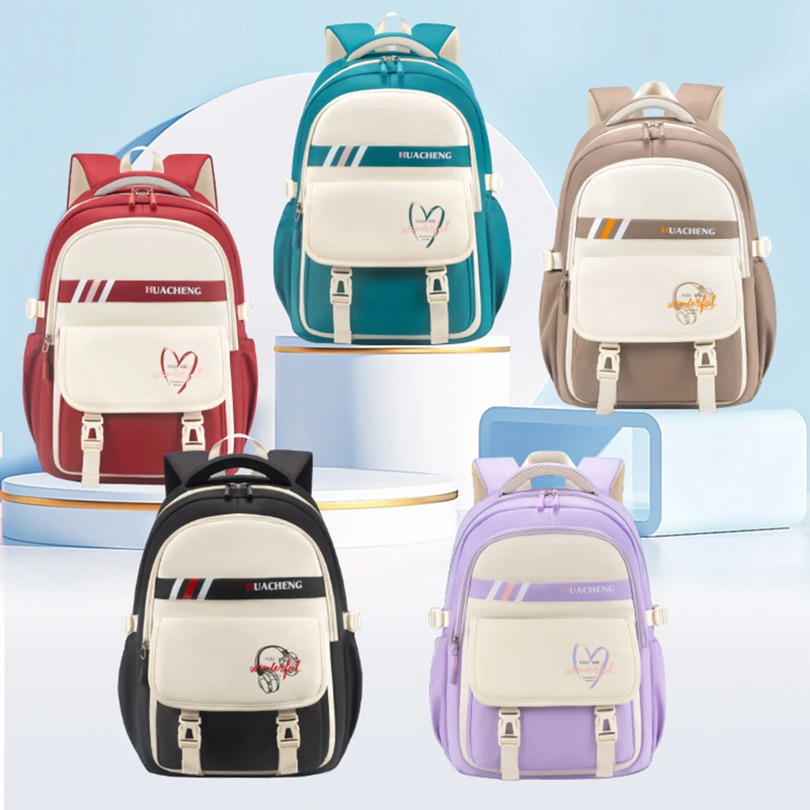 Tas Ransel Sekolah Sederhana dan Serbaguna untuk Anak-Anak, Tas Ransel untuk Kelas 3-9, Tas Ransel Sekolah Dasar yang Stylish untuk Anak Laki-Laki dan Perempuan