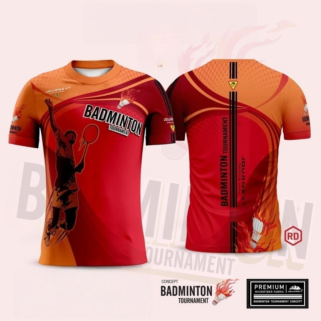 2025 BADMINTON T Shirt da uomo completamente sublimato Sport estivi Traspirante a maniche corte T-shirt con stampa 3D ad asciugatura rapida