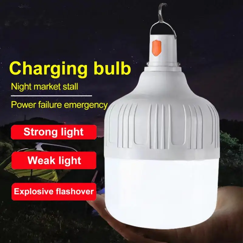 LED Emergency Lights USB Rechargeable House Outdoor Portable Lanterns 100W Emergency Lamp Bulb Battery Lantern BBQ Camping Light