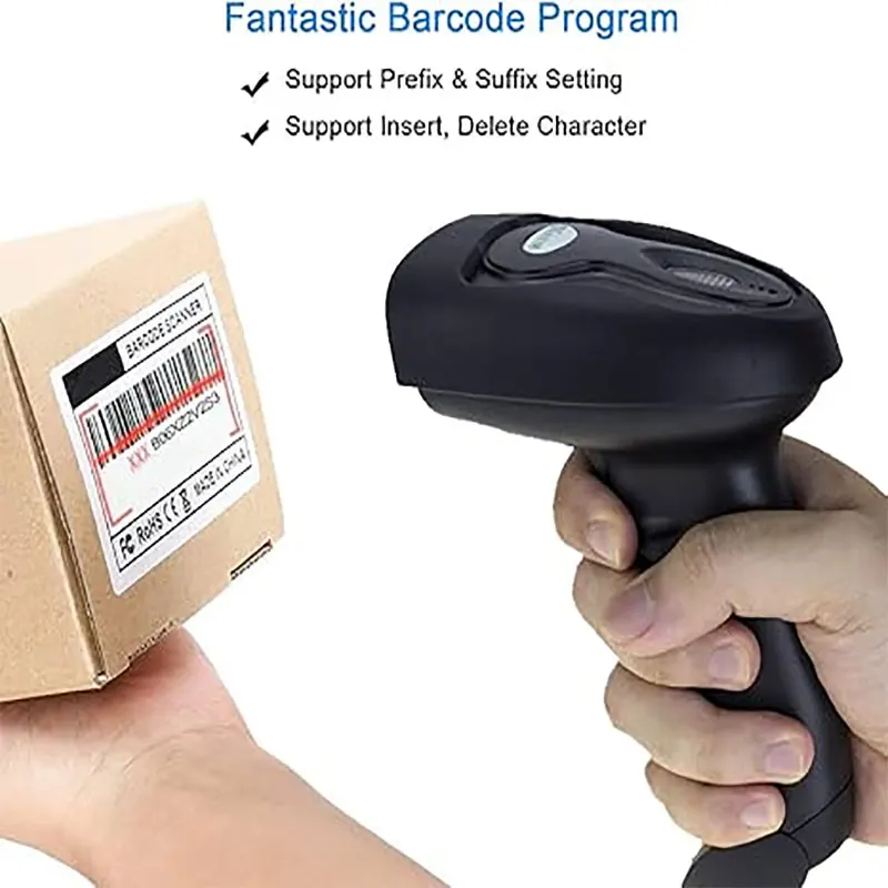NETUM Wireless Barcode Scanner 2.4G Wireless 1D Laser Barcode Scanner Handheld Barcode Reader for Computer IOS Android IPAD