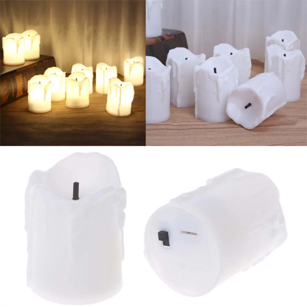 

2 Pcs LED Lights Flashing Party Decorations Lamps Votive Candles Scented