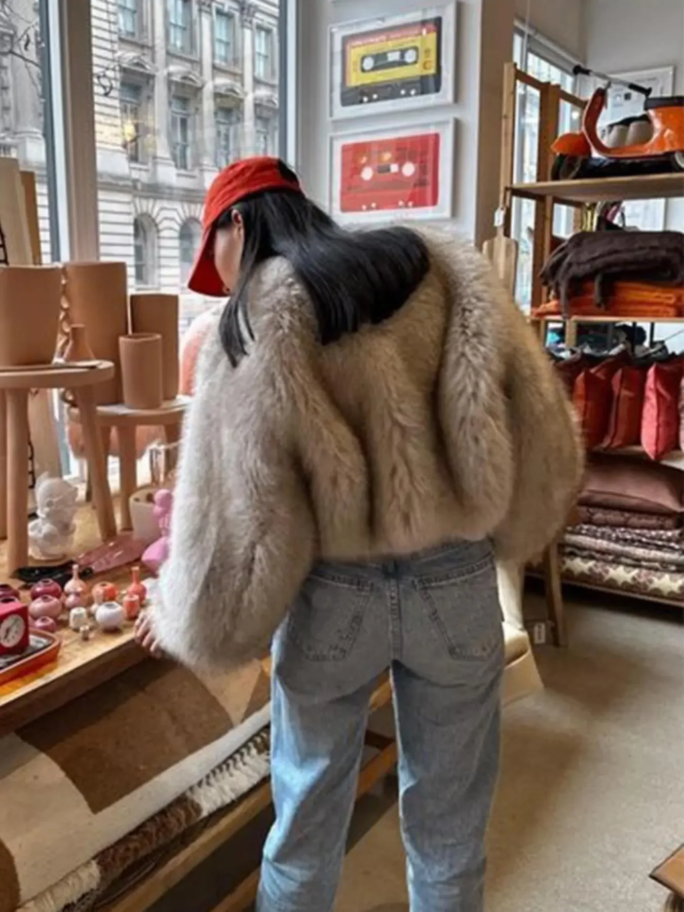 Real Fur Coat, Luxury Genuine Fur Jacket, Soft Plush Winter Outerwear, Oversized Warm Fashion Coat, Elegant High-End Fur Jacket