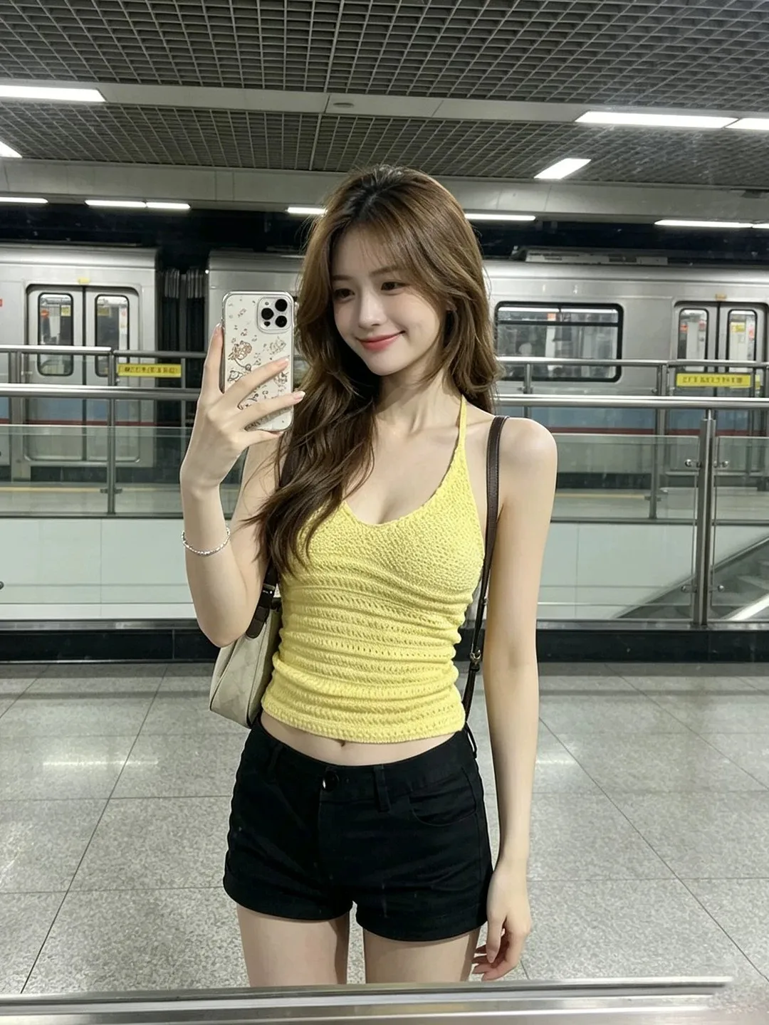 Summer 2026 New Design Knitted Hook Flower Vest Women's Backless Short Style Casual Hollow out Neck Hanging Strap Top