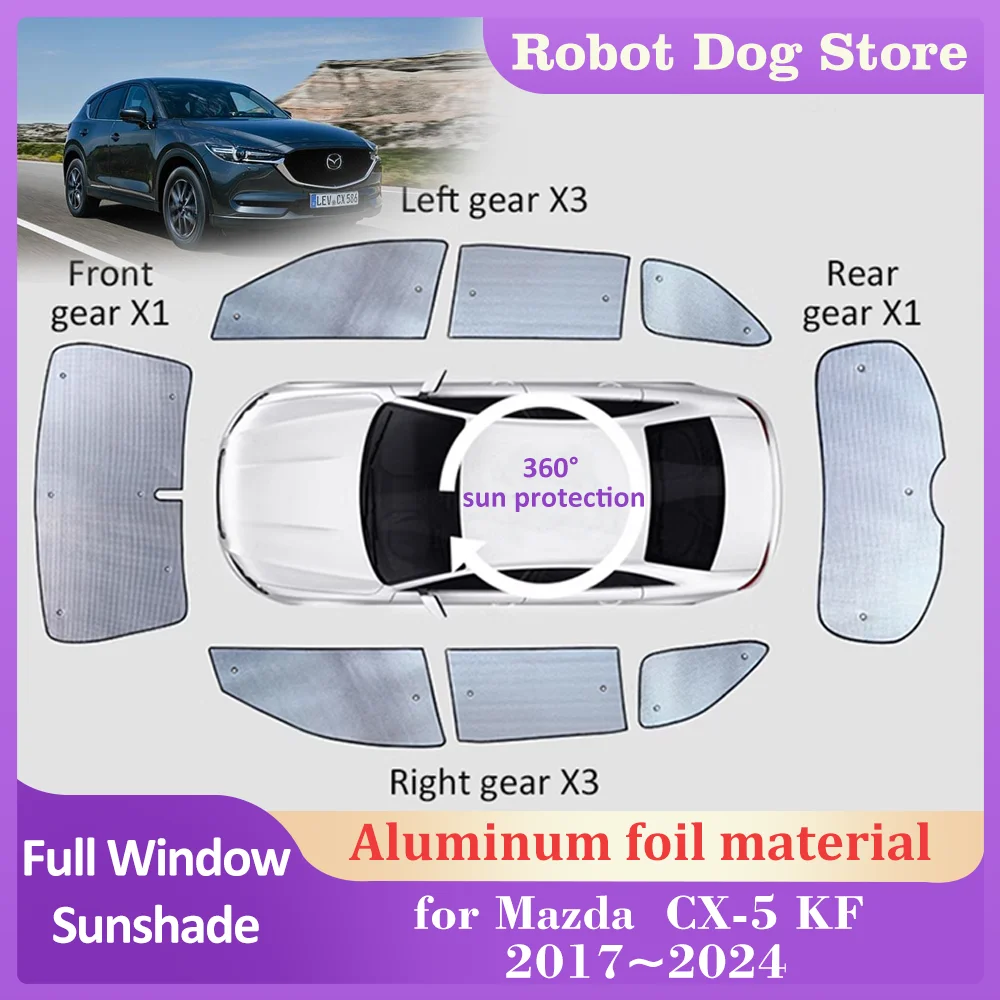 

Car Sunshades Mat for Mazda CX-5 CX5 KF 2017~2024 Roof Windows Sun Visor Sunroof Side Windshield Pad Curtain Cover Accessories
