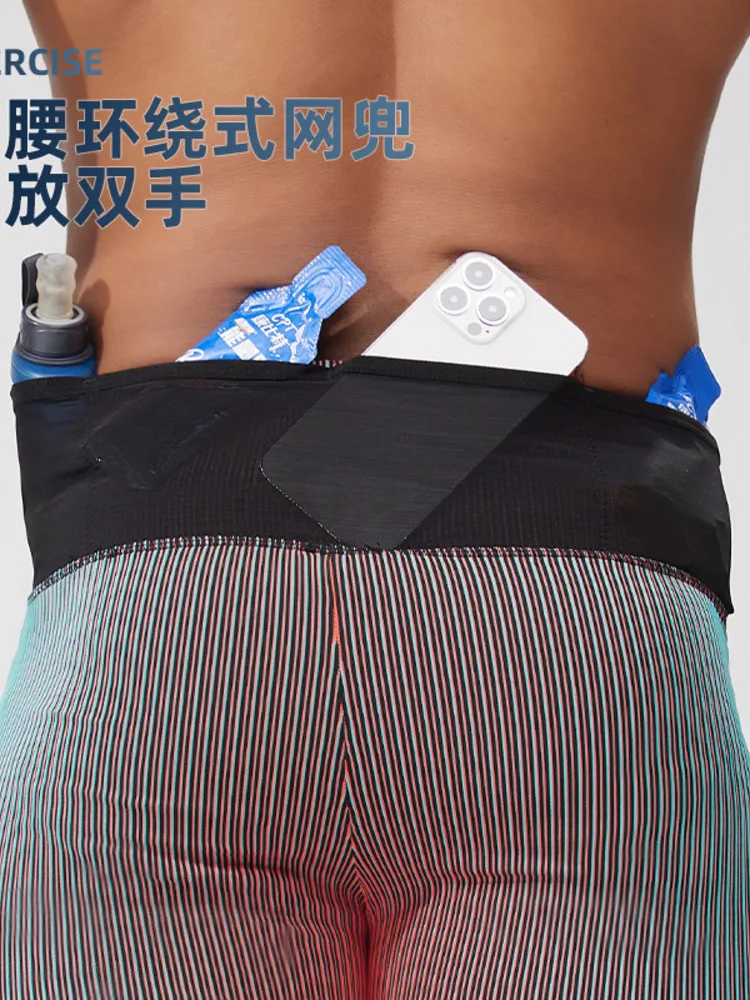 AliExpress Running sports tight shorts men's speed drying marathon race three part pants threaded semi elastic fitness cycling training