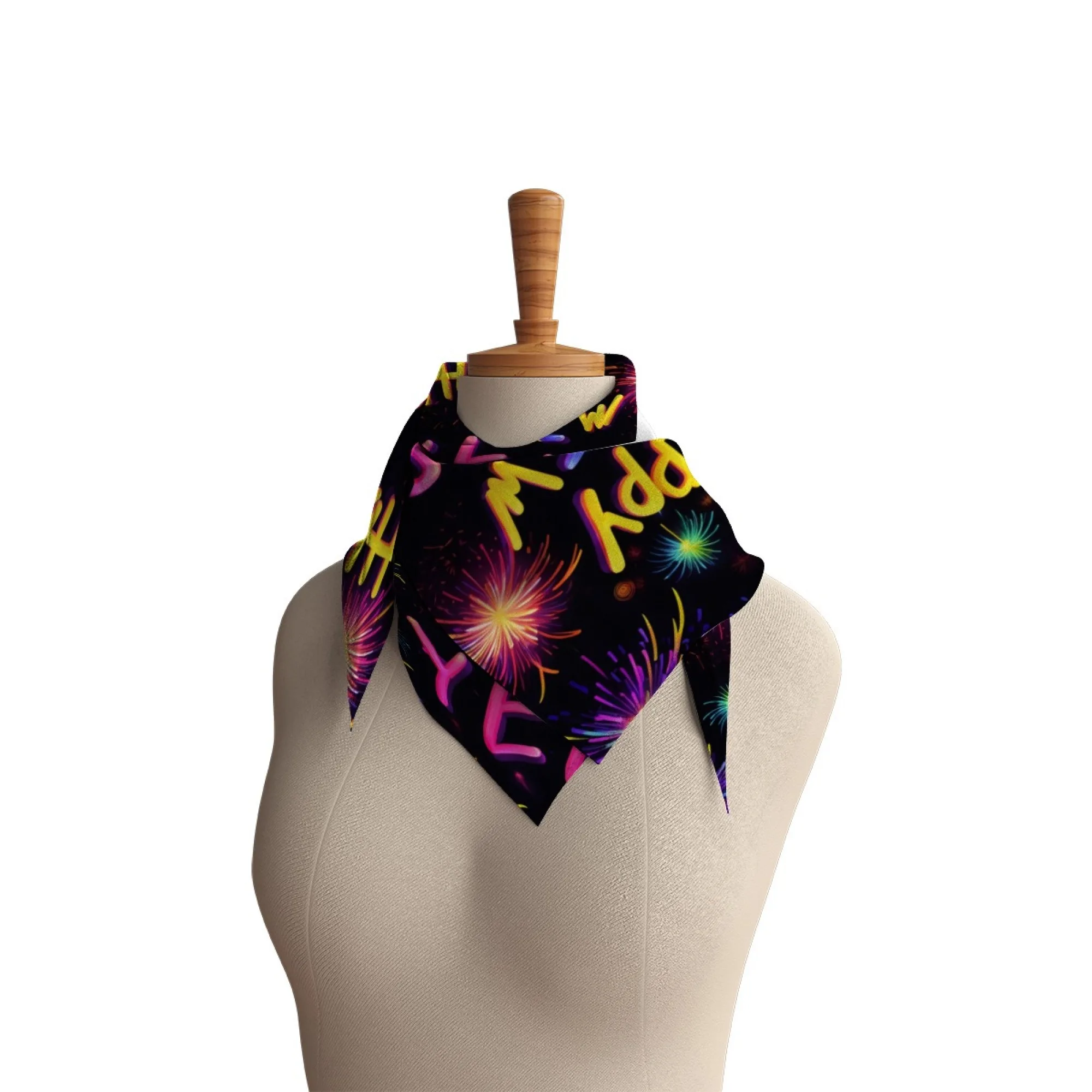 Custom color logo pattern silk scarf fashion designer luxury original