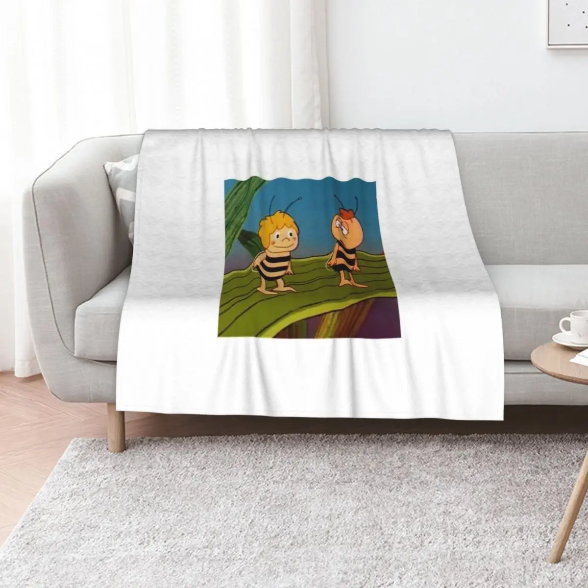 Maya the bee Throw Blanket Decorative Throw Thin Blankets For Baby warm for winter Blankets For Bed Personalized Gift Blankets