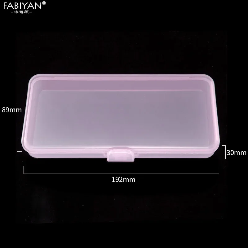 Rechthoek Nail Art Opbergdoos Pincet Cuticle Pusher Borstels Schoonmaken Wattenschijfjes Plastic Lege Manicure Container Gereedschap