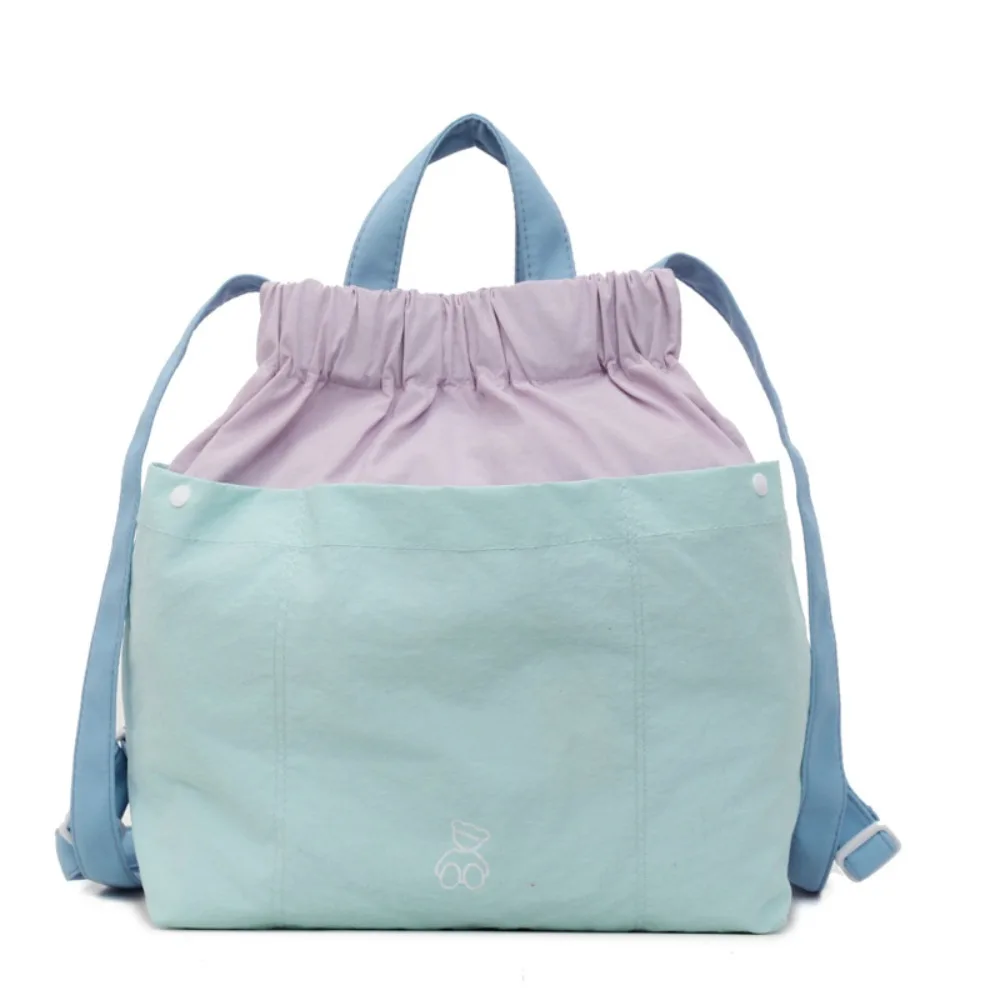 

Стильный нейлоновый рюкзак с множеством карманов в корейском стиле, сумка через плечо из канваса, вместительная женская сумка для путешествий с контрастными вставками