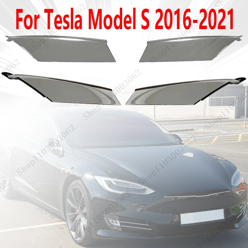 Bright Strip For Tesla Model S 2016-2021 Electroplating Bright Strip Decorative Sheet  Automobile Front Bar Lampshade