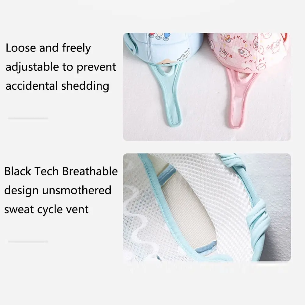 Comfortable Cartoon Baby Safety Helmet Adjustable Protective Infant Crash Cap Anti-fall Pad Breathable Cushion Bumper Bonnet Run