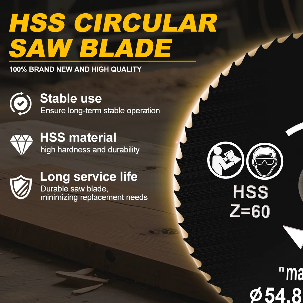 XCAN 54.8 mm HSS Saw Blade Mini Circular Saw Blade 30T 60T Woodworking Cutting Disc for Wood PVC Plastic